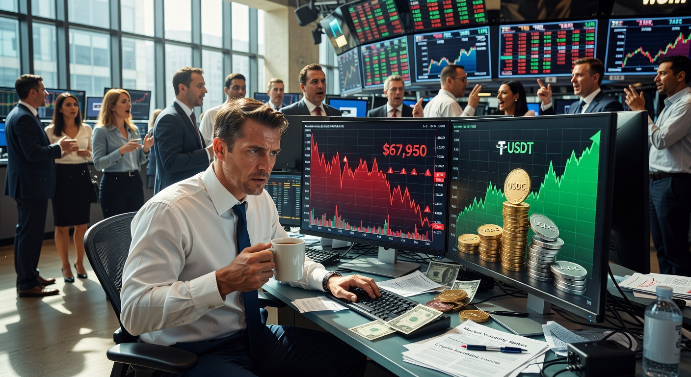 USDC Surges Past Tether as Bitcoin Teeters on Cycle Crash