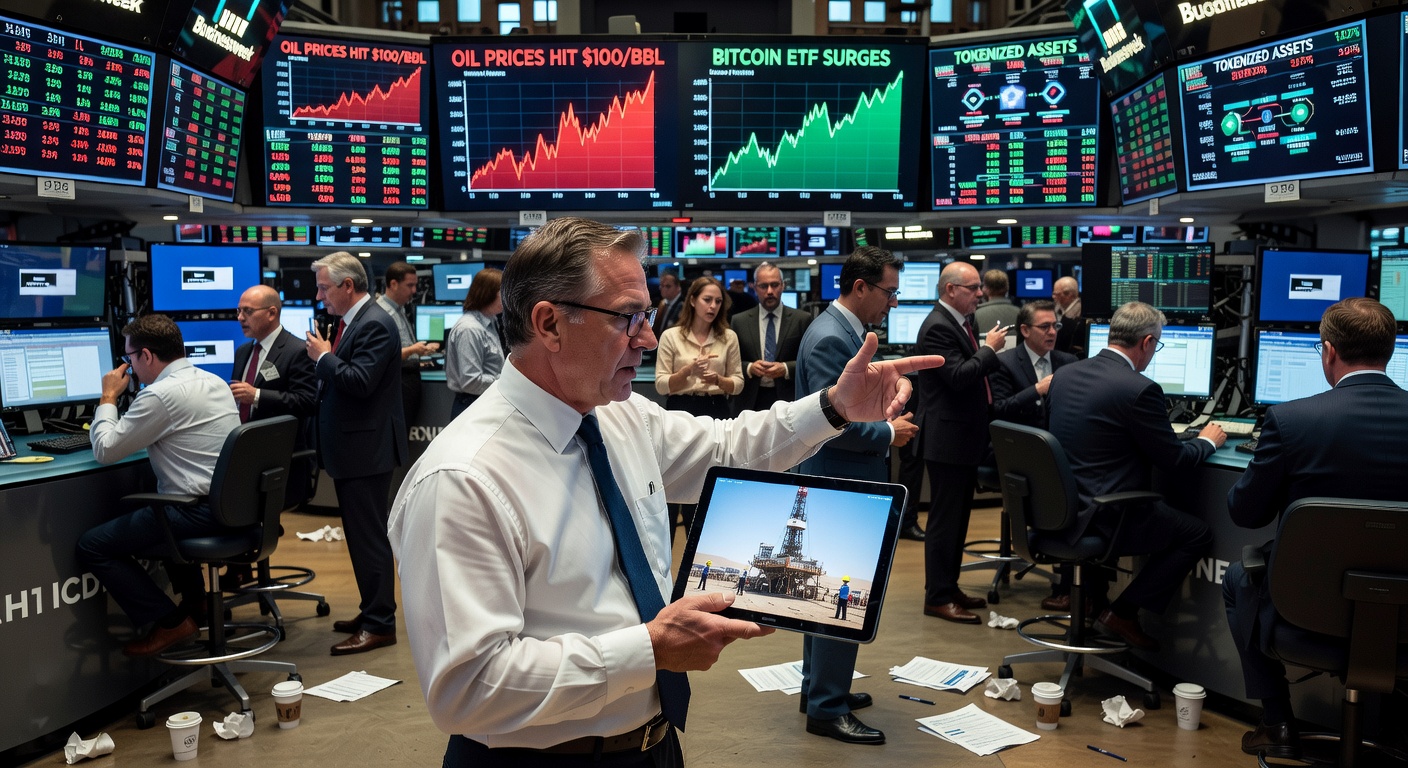 Oil Hits $100: Tokenized Assets Surge as Bitcoin ETFs Signal Rebound